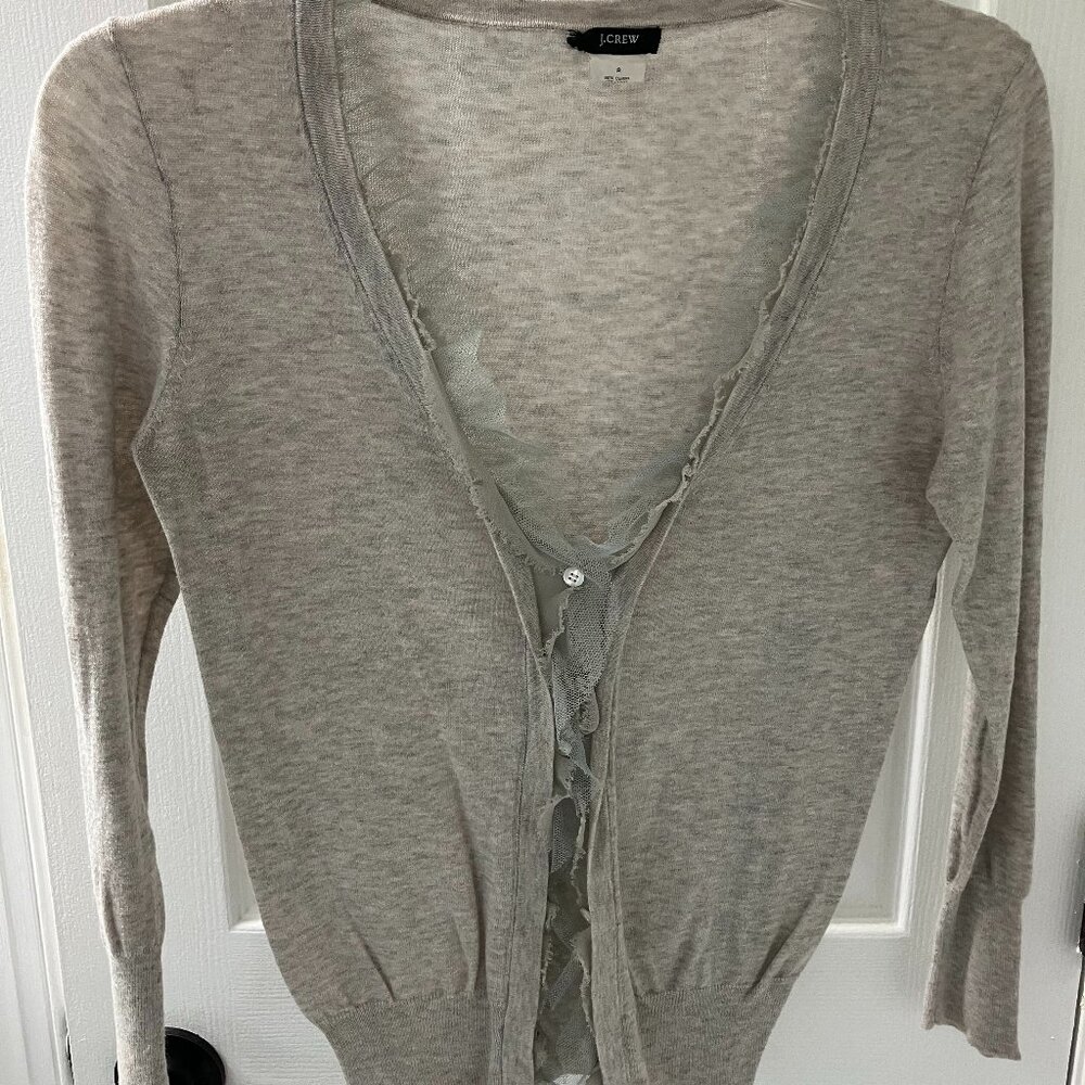 JCrew, 3/4 Sleeve, Grey Heathered Cardigan